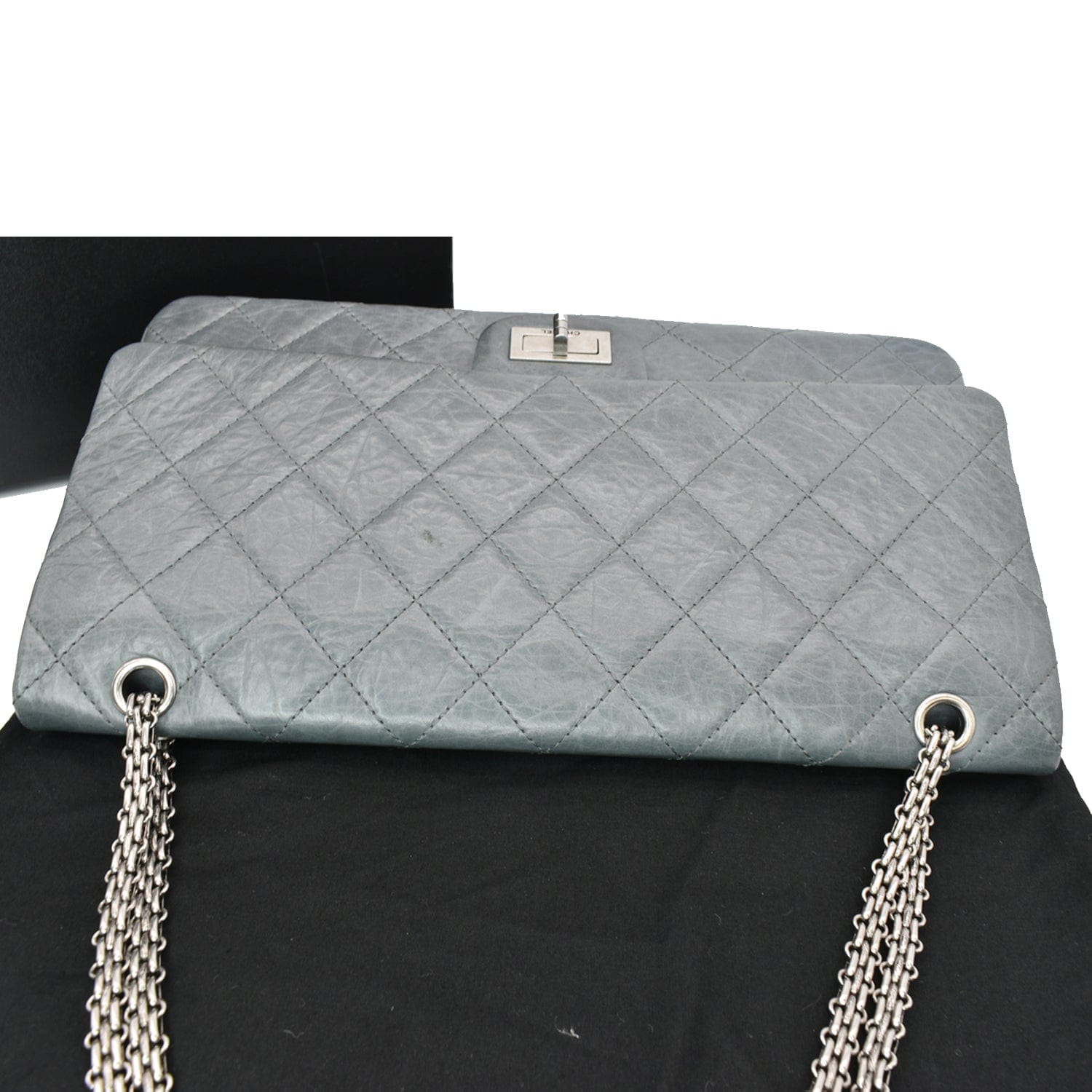 Chanel 50th Anniversary 2.55 Reissue 227 Double Flap Bag - Grey Shoulder  Bags, Handbags - CHA960155