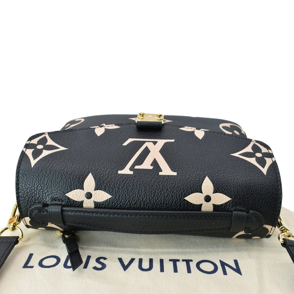 LOUIS VUITTON Metis Pochette Bicolor Empreinte Leather Crossbody Bag Black
