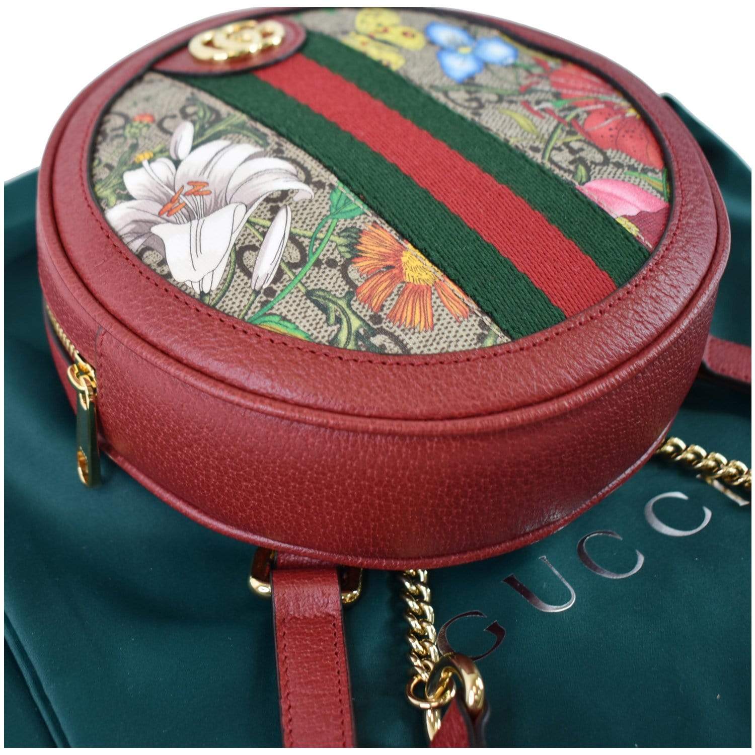 gucci floral mini backpack GUCCI Ophidia GG Floral Mini Supreme Backpack Bag Red 598661