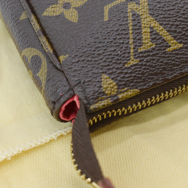 LOUIS VUITTON Grenade V Monogram Canvas Accessories Pochette Bag Brown