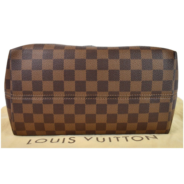 Louis Vuitton Iena PM Damier Ebene Tote Bag Brown - bottom texture