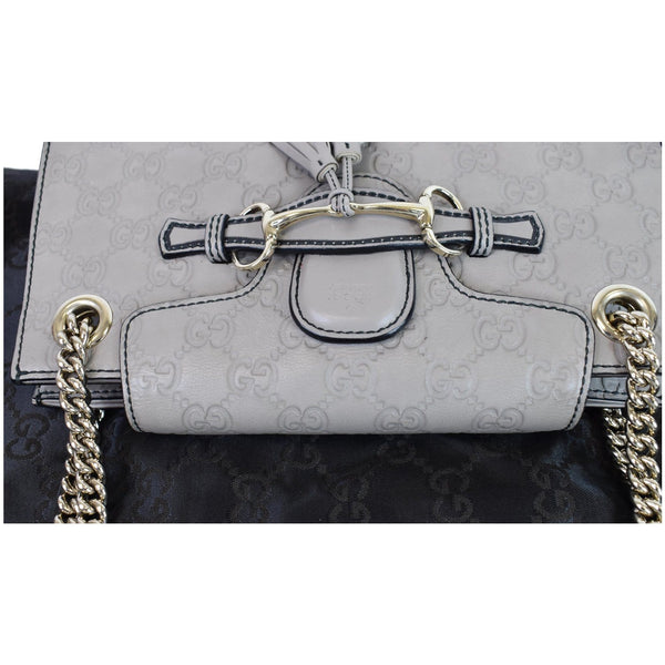 Gucci Emily Guccissima Leather ChainBag Grey