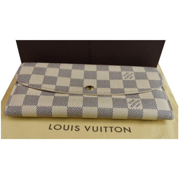 LOUIS VUITTON Emilie Damier Azur Wallet White