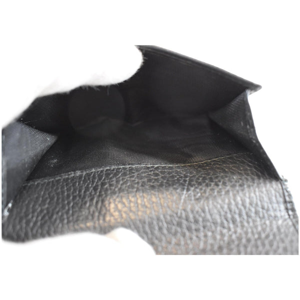 GUCCI GG Leather French Flap Wallet Black 456122