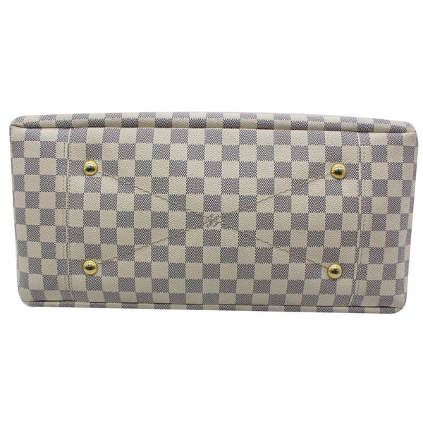 LOUIS VUITTON Artsy MM Damier Azur Shoulder Bag White