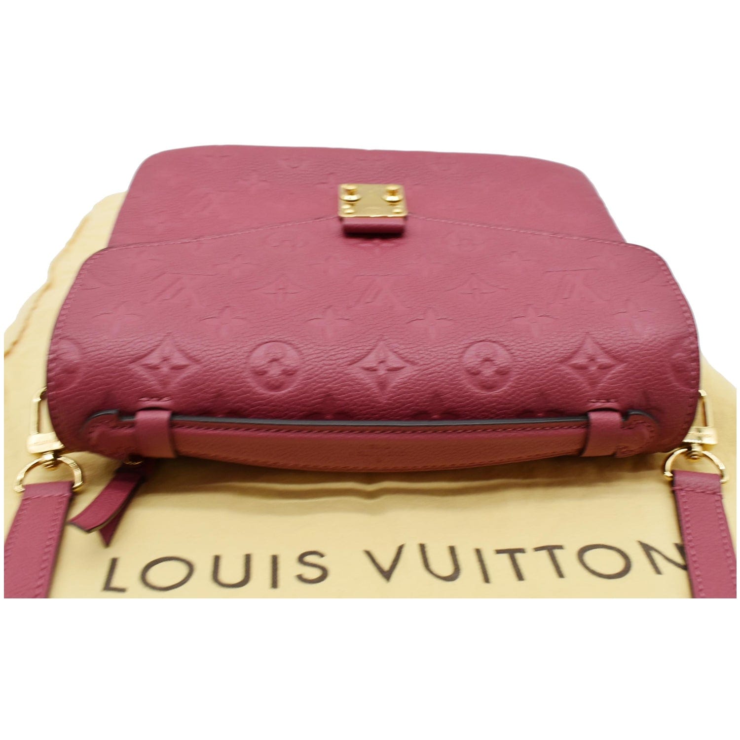 Louis Vuitton Rose Bruyere Monogram Empreinte Leather Pochette Metis Bag  Louis Vuitton