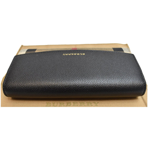 Burberry Porter Continental House Check Leather Wallet - Black | DDH