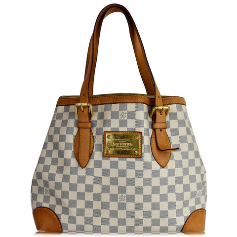 LOUIS VUITTON Hampstead MM Damier Azur Shoulder Bag White - 15% OFF