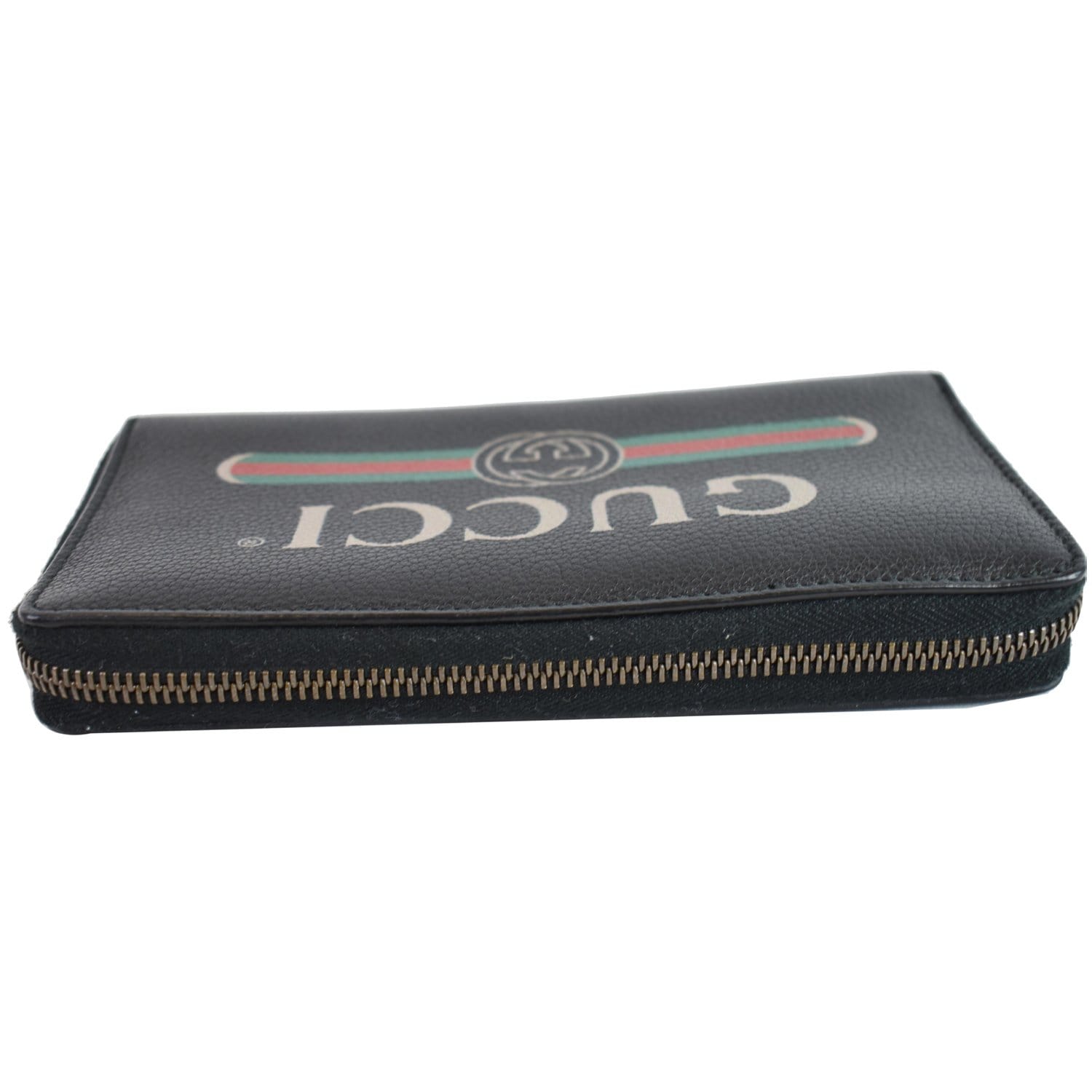 Gucci print leather zip around wallet Clearance