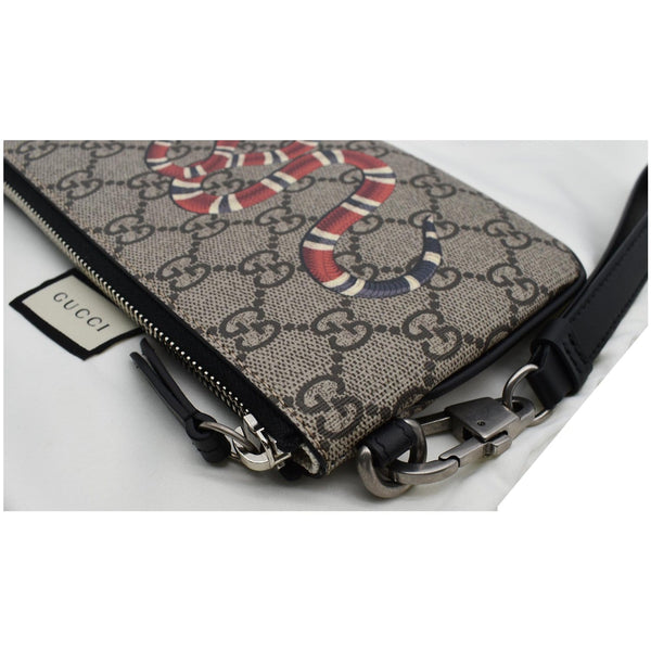 Gucci Kingsnake Print Pouch Wristlet - snake sticker printed