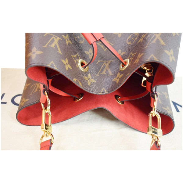 LOUIS VUITTON Neonoe Monogram Canvas Shoulder Bag Coquelicot
