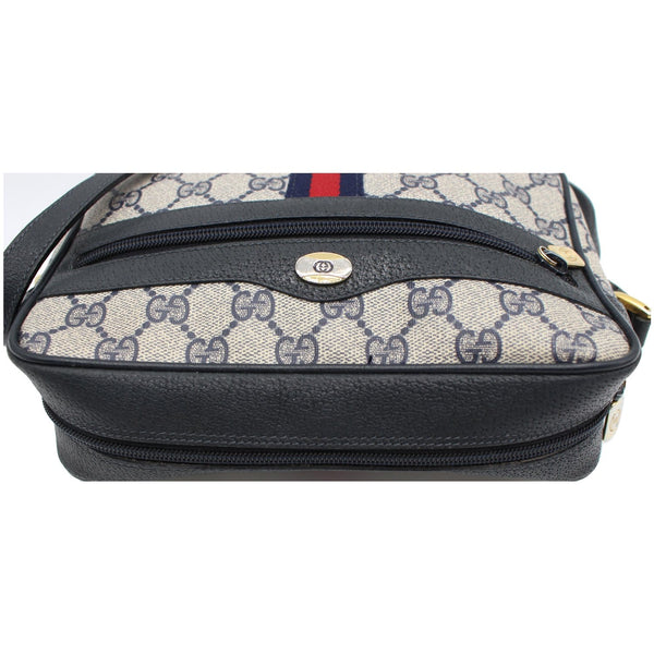 GUCCI Ophidia Vintage Supreme Canvas Shoulder Bag Black