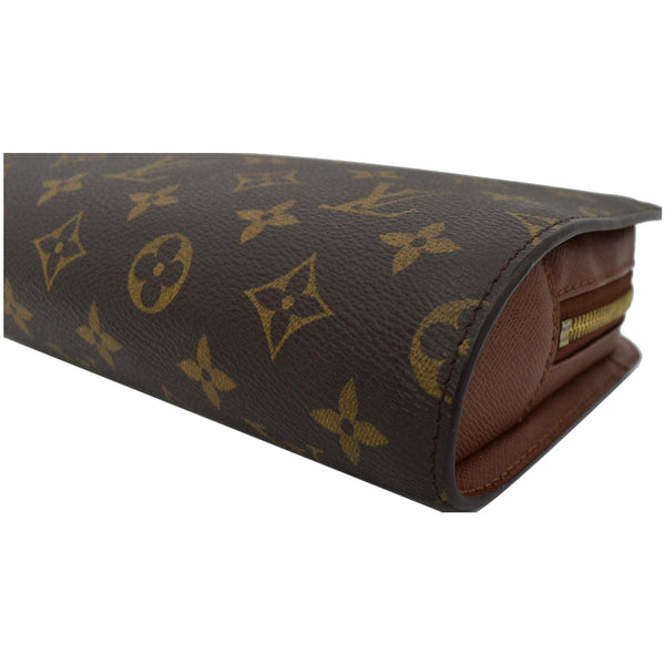LOUIS VUITTON Orsay Monogram Canvas Clutch Bag Brown
