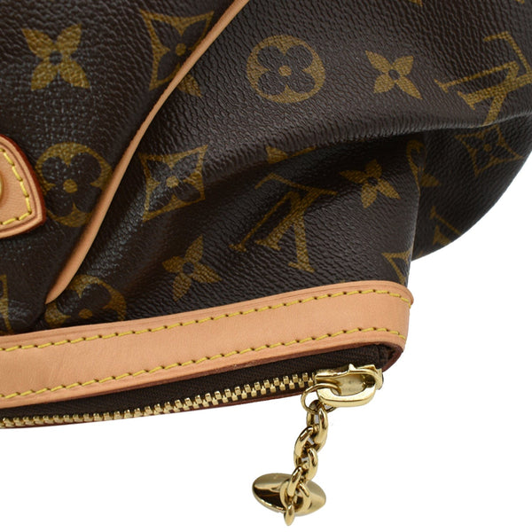 LOUIS VUITTON Tivoli PM Monogram Canvas Satchel Bag Brown