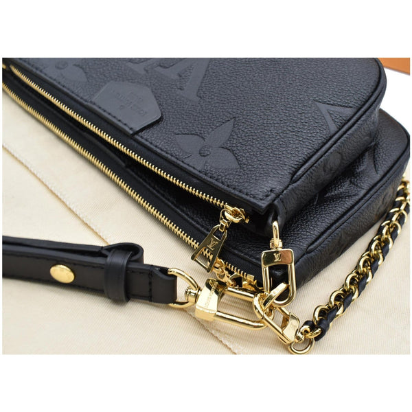 LOUIS VUITTON Multi Pochette Accessories Empreinte Clutch Bag Black