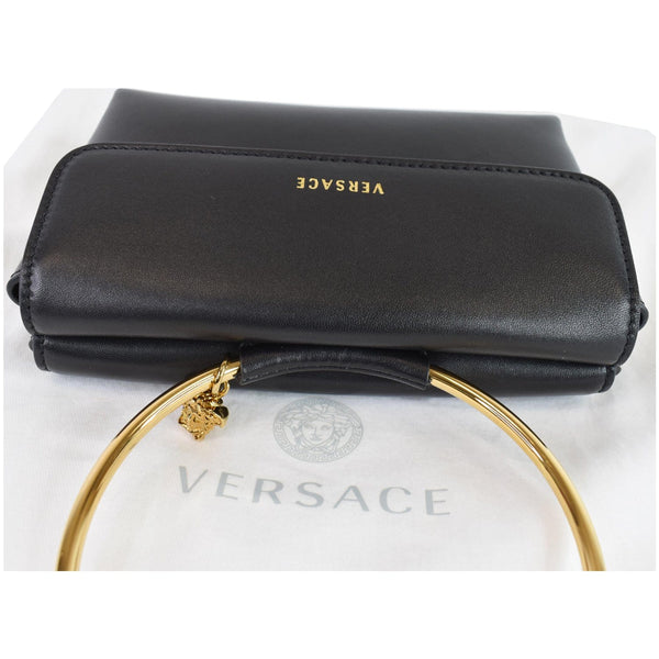 VERSACE Medusa Aeternitas Bangle Evening Charm Satchel Bag Black