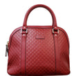 GUCCI Dome Medium Microguccissima Leather Shoulder Bag Red 449663