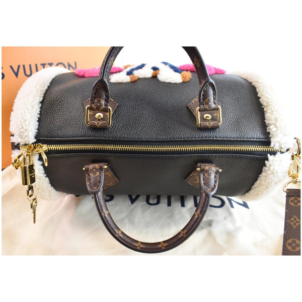 LOUIS VUITTON Speedy 30 Bandouliere Monogram Canvas Shoulder Bag Black