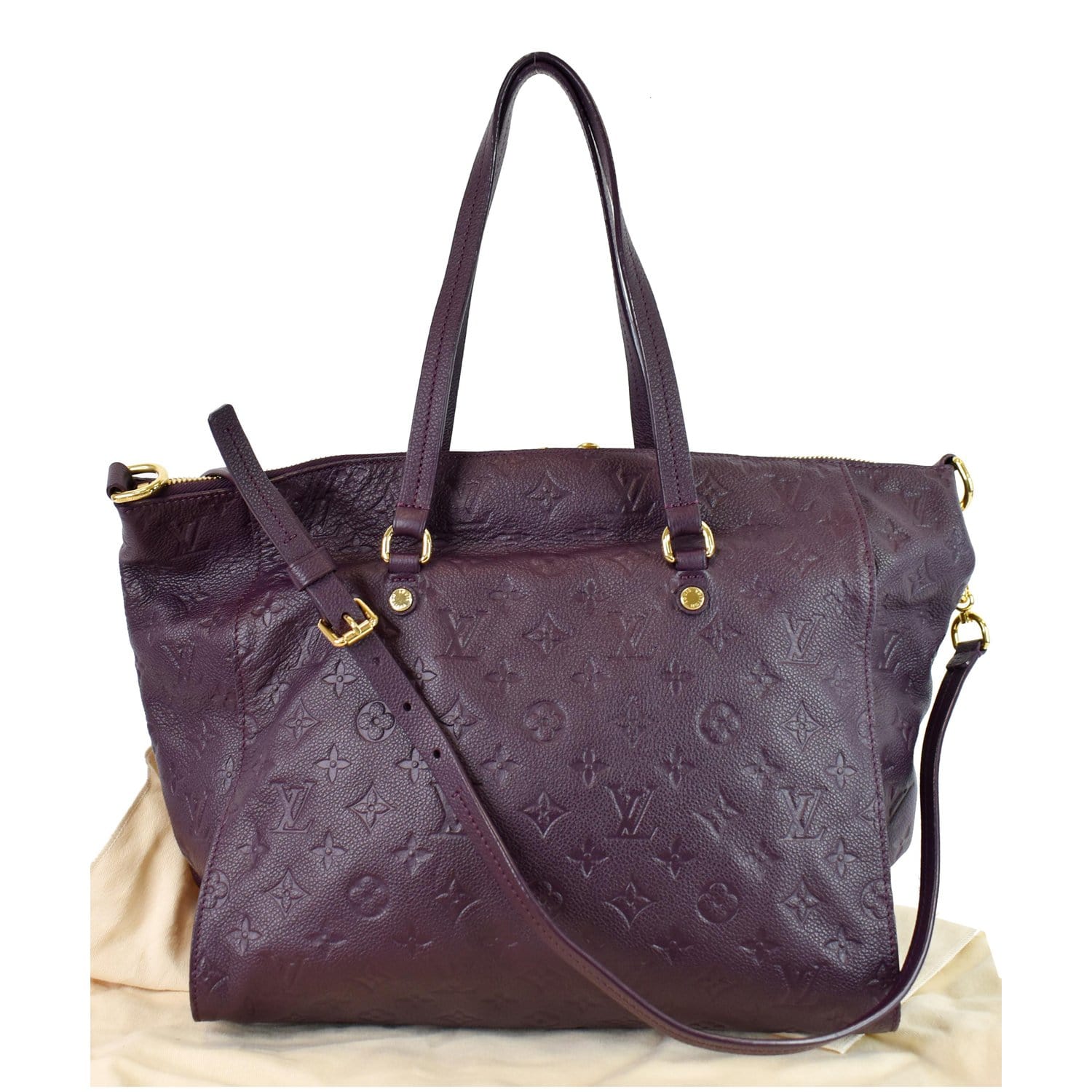 vand Tilbageholdenhed violet Louis Vuitton Lumineuse PM Monogram Empreinte Bag Plum