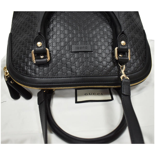 Gucci Dome Medium Leather Shoulder Bag - top zipper bag