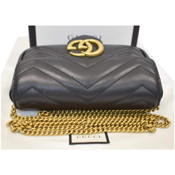 Gucci GG Marmont Super Mini Leather Gold Chain Bag