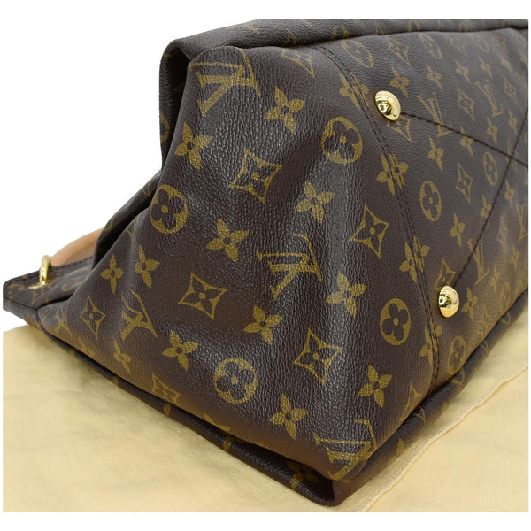 LOUIS VUITTON Artsy MM Monogram Canvas Hobo Bag Brown