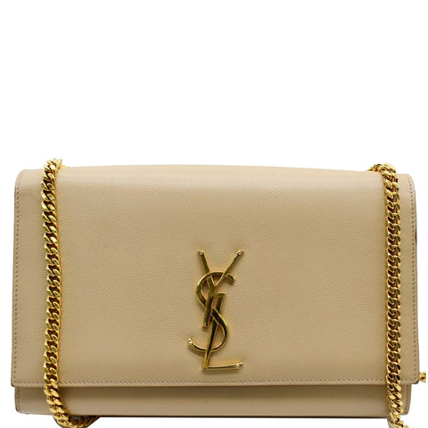 YVES SAINT LAURENT Kate Medium Leather Crossbody Bag Beige