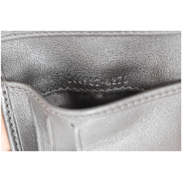 GUCCI Microguccissima Bifold Leather Wallet Black 260987