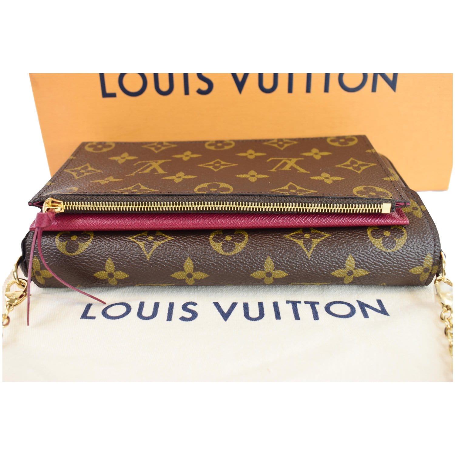 Brown Louis Vuitton Monogram Love Lock Pochette Felicie Crossbody