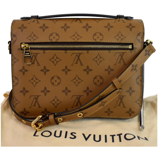 Louis Vuitton Metis Pochette Reverse Monogram Tote Bag - front zip pocket