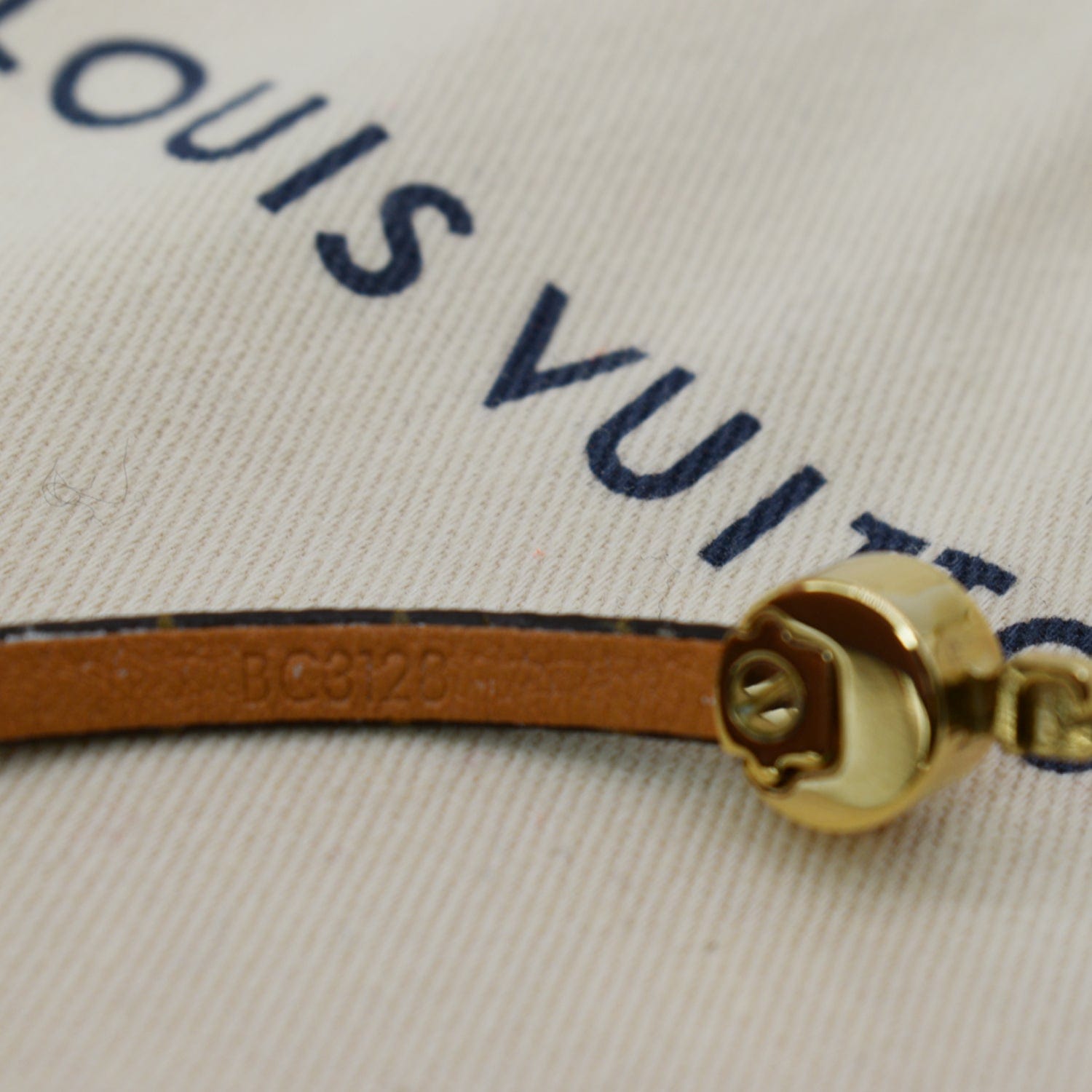 LOUIS VUITTON Monogram Mini Historic Bracelet 17 White 268907