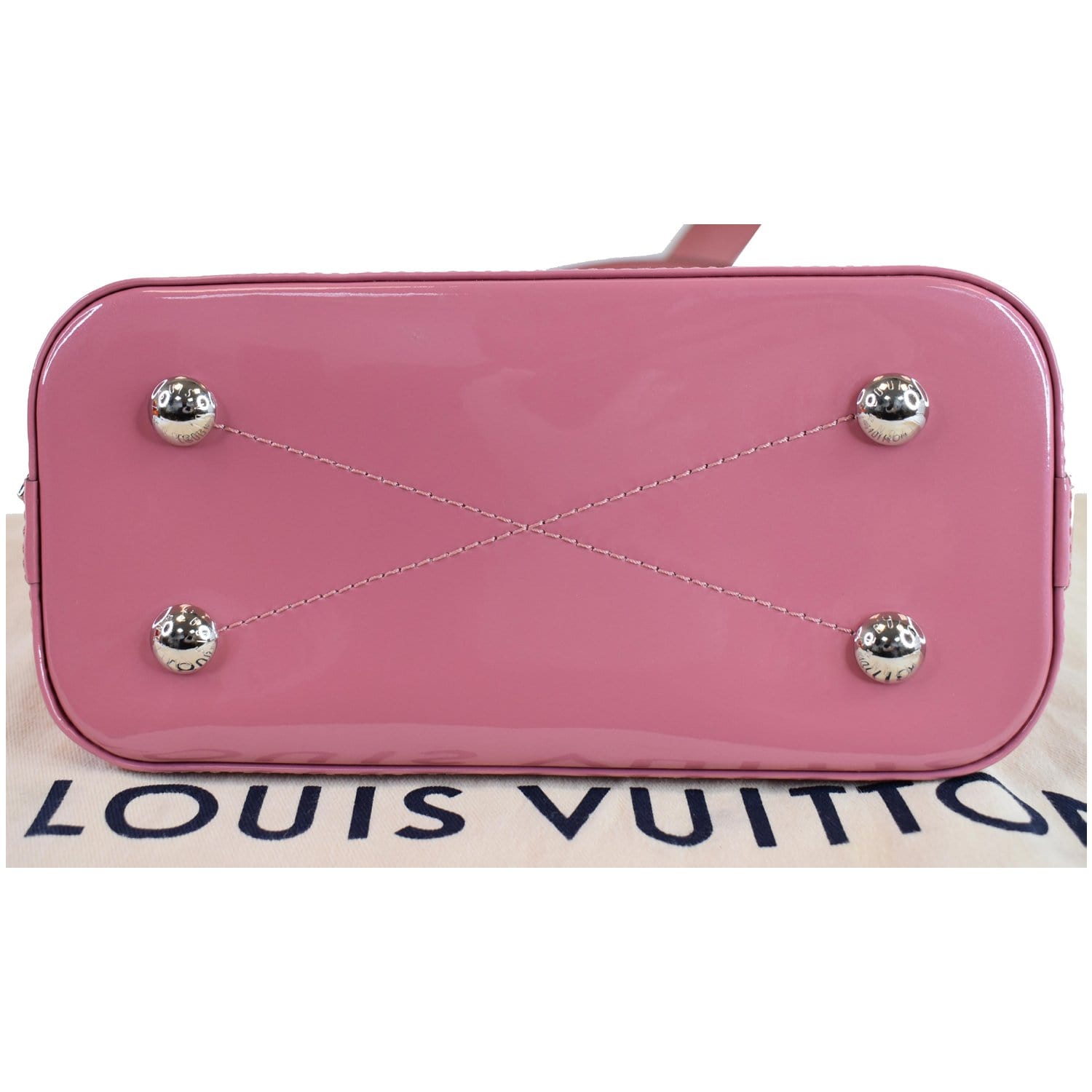 Alma bb patent leather handbag Louis Vuitton Pink in Patent leather -  33907882