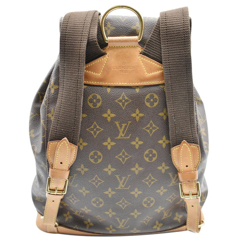 LOUIS VUITTON Montsouris GM Monogram Canvas Backpack Bag Brown