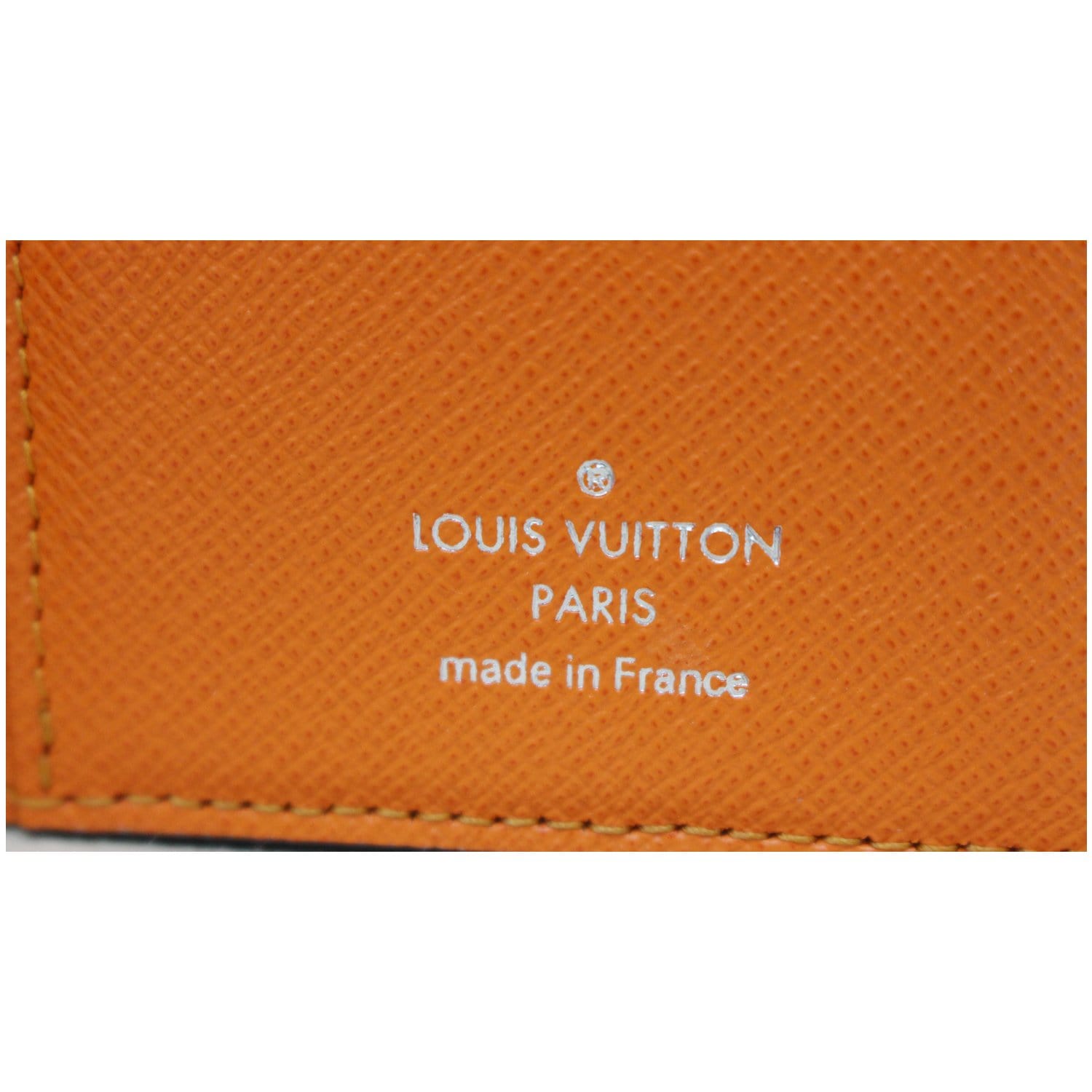 orange and black louis vuittons wallet