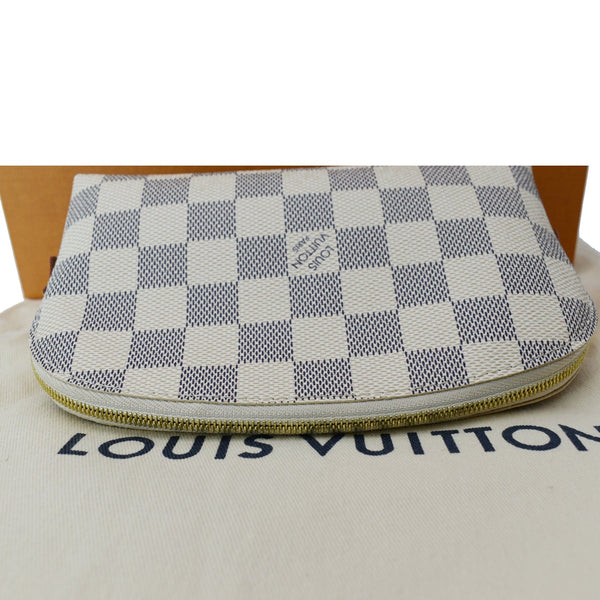 LOUIS VUITTON Damier Azur Cosmetic Pouch White