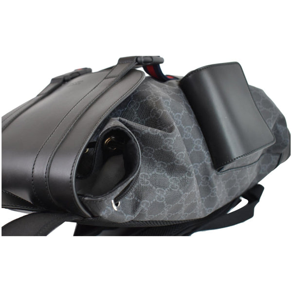 Gucci GG Supreme Microfiber Backpack Bag Black