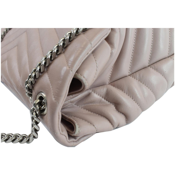 YVES SAINT LAURENT Large Loulou Calfskin Matelasse Chain Shoulder Bag Pink