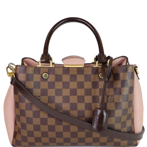 Louis Vuitton Brittany Damier Ebene Leather Tote Bag for sale