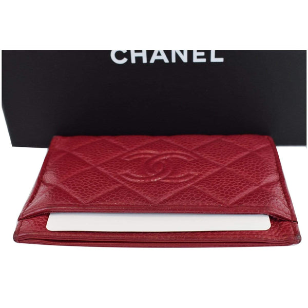 Chanel CC Card Holder Caviar Leather Case Card pocket