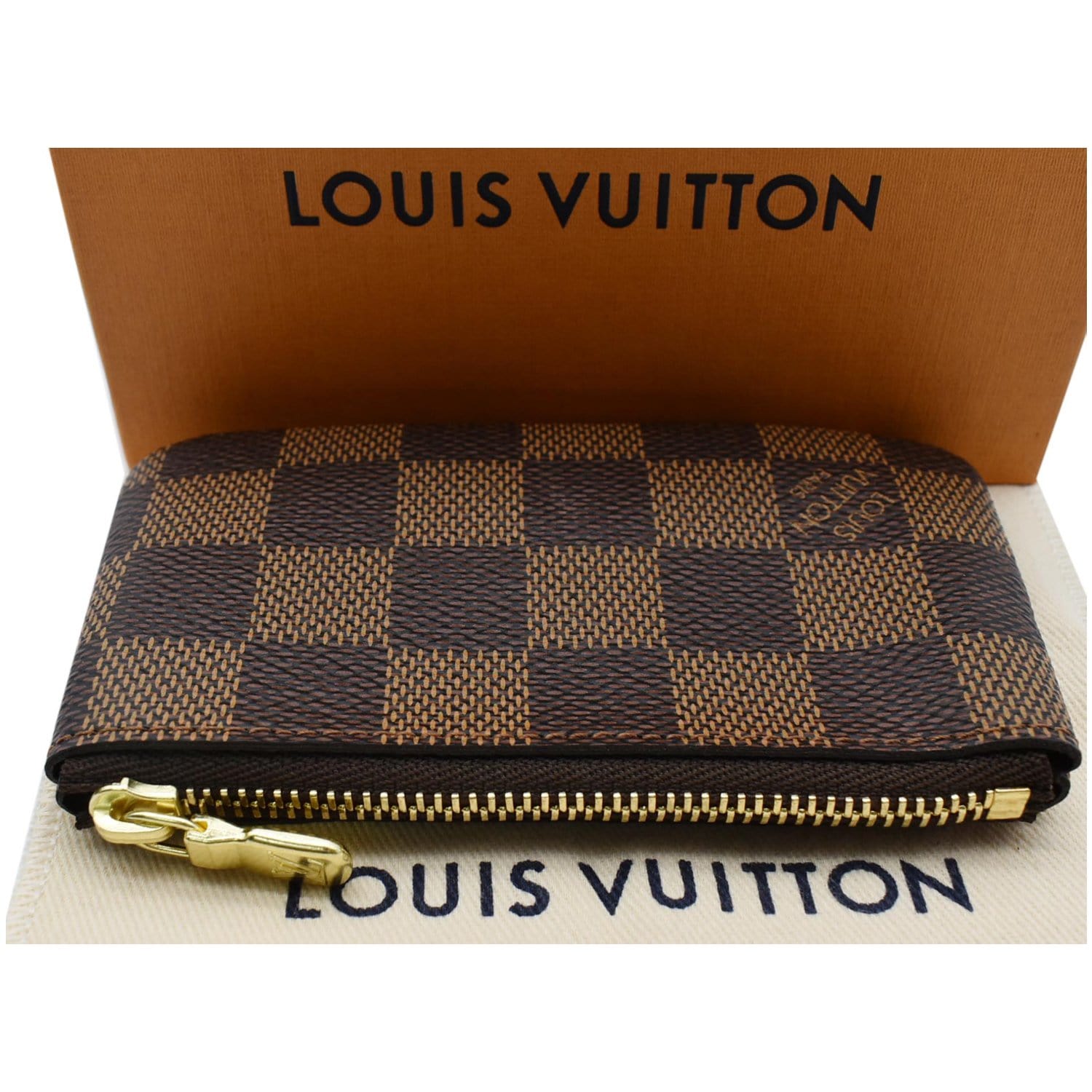 Louis Vuitton Damier Azur Pochette Key Coin Pouch Case