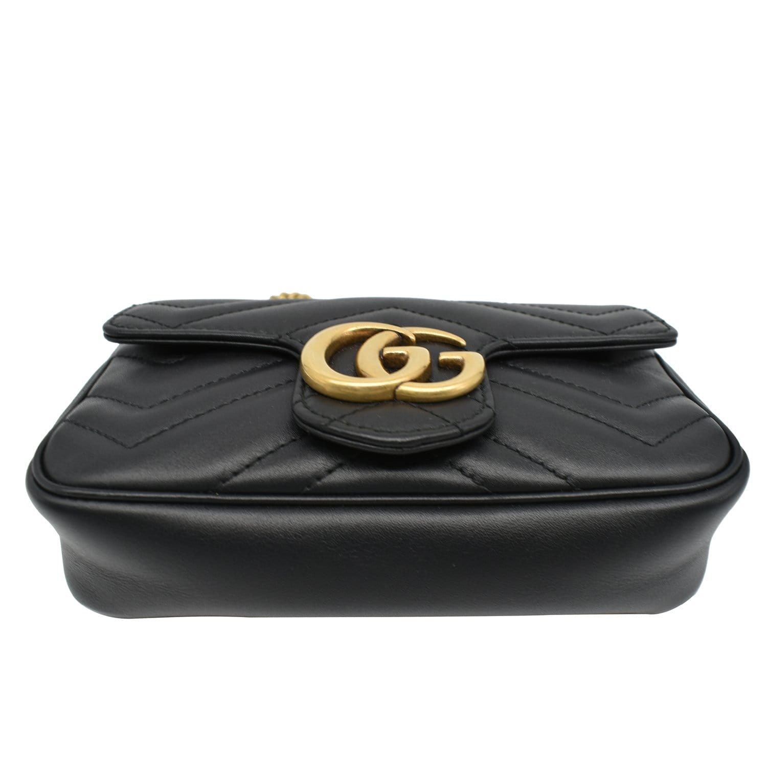 black mini gg marmont 2.0 backpack Gucci GG Marmont Super Mini Leather Crossbody Bag Black