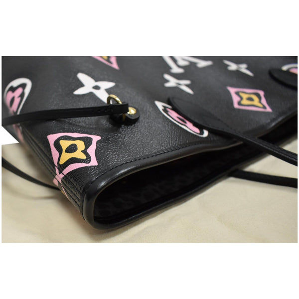 Louis Vuitton Neverfull MM Wild At Heart Monogram Giant Tote Bag Black
