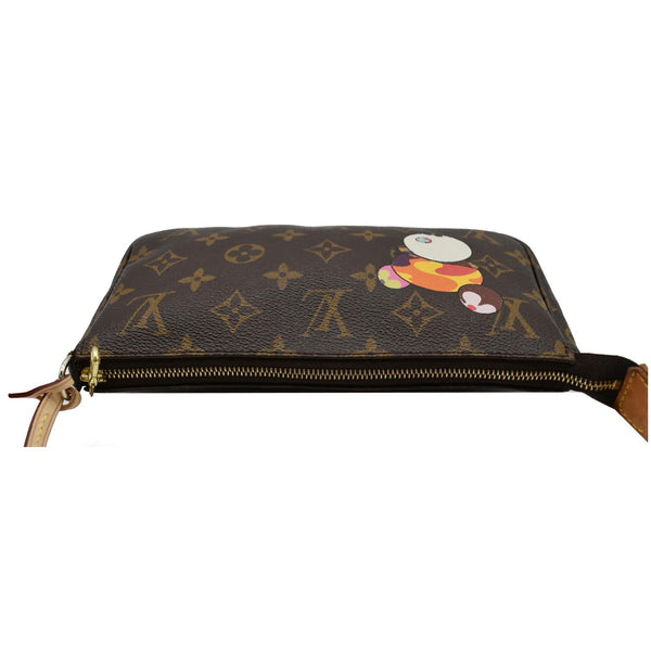 LOUIS VUITTON Murakami Panda Pochette Monogram Canvas Accessoires Pouch Brown
