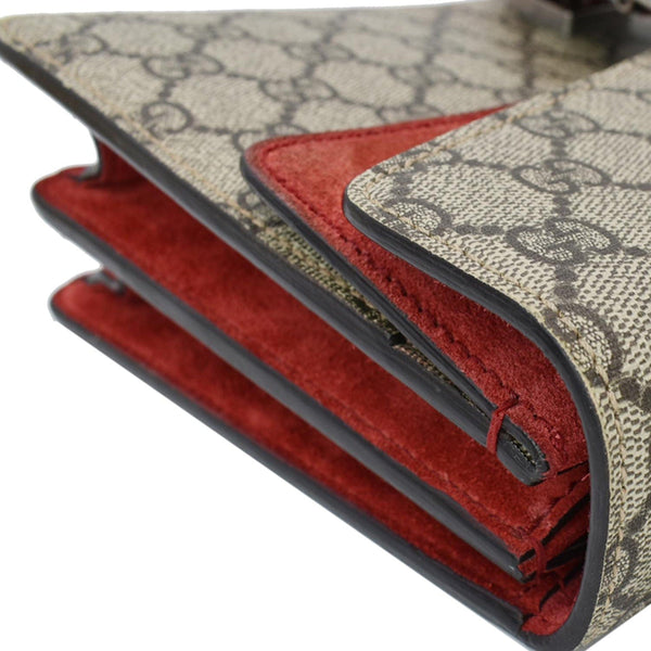 GUCCI Dionysus Small GG Supreme Canvas Shoulder Bag Beige 400249