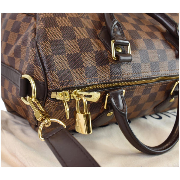 Louis Vuitton Speedy 30 Damier Ebene Shoulder Bag - top leather handles
