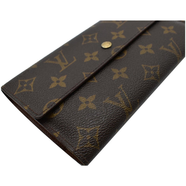 LOUIS VUITTON Sarah Monogram Canvas Wallet Brown