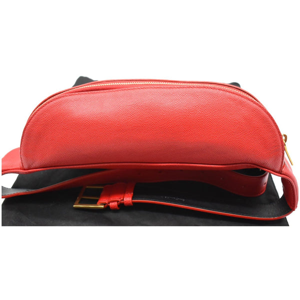 Yves Saint Laurent Classic Monogram Leather Belt Bag - Red