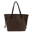 LOUIS VUITTON Neverfull MM Damier Ebene Tote Bag Brown