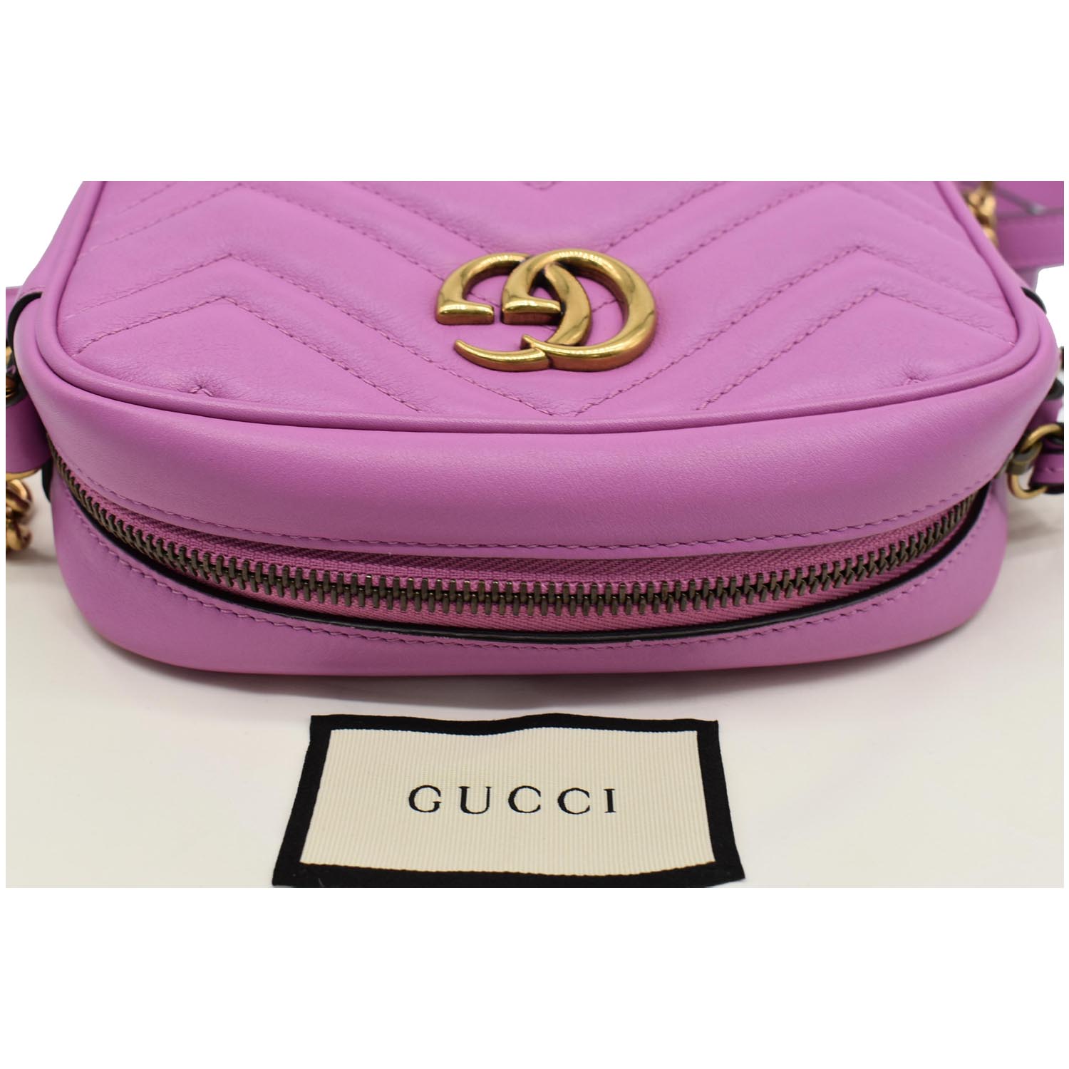Leather crossbody bag Gucci Purple in Leather - 35086888