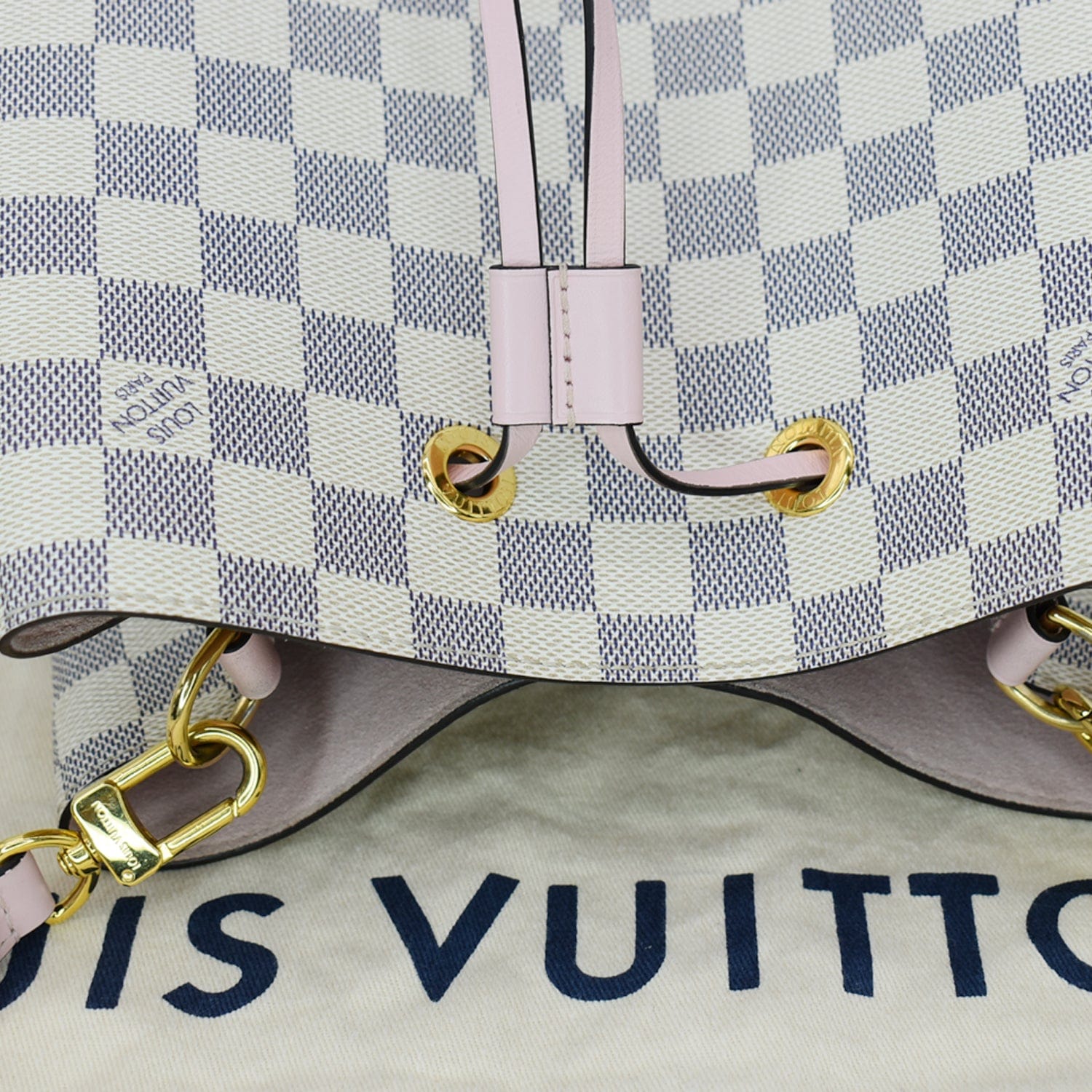 New Louis Vuitton Damier Azur NeoNoe mm Eau de Rose